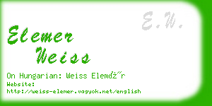 elemer weiss business card